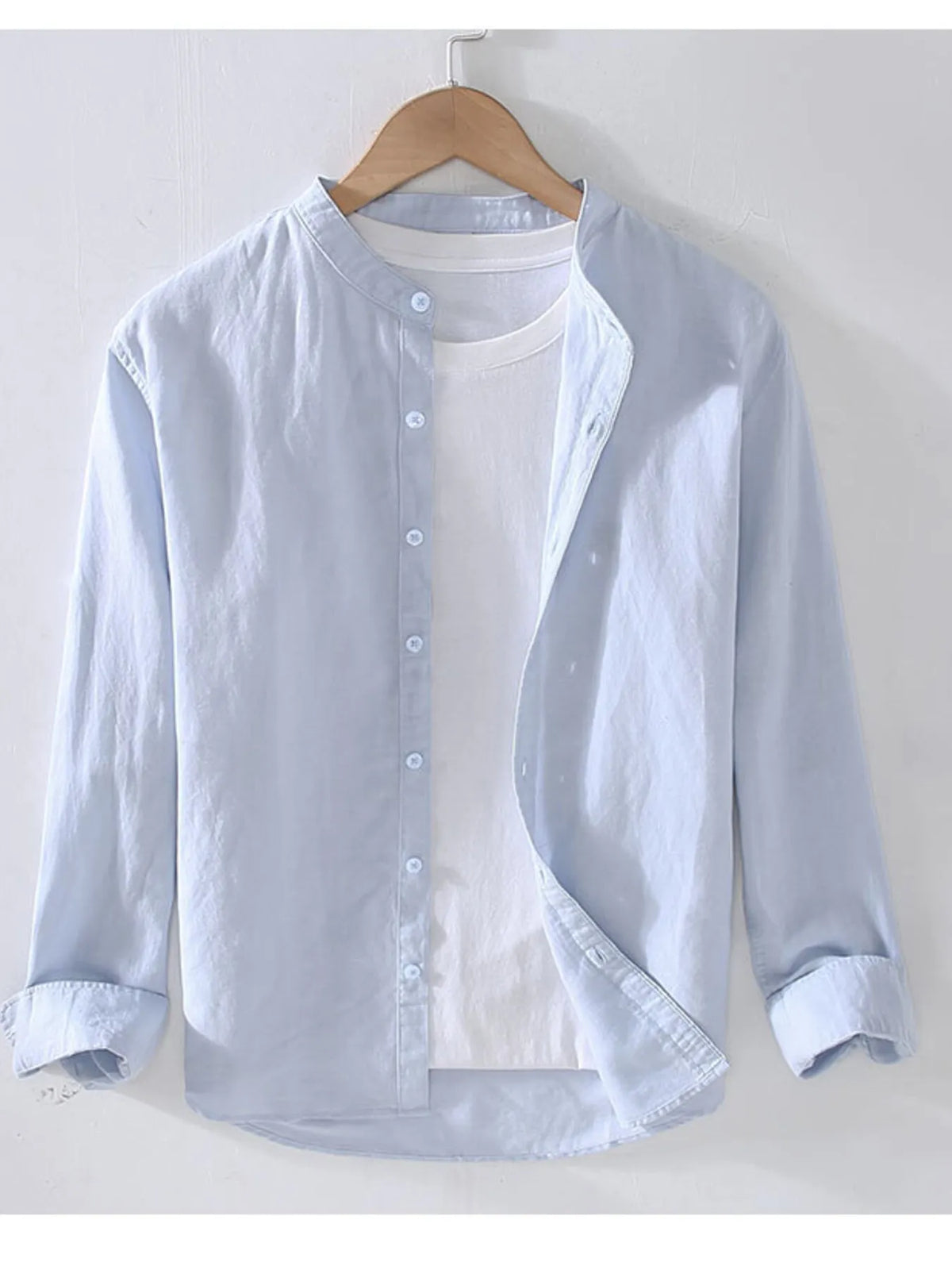 Men's Full Size Button Up Long Sleeve Shirt Plus Size by Trendsi