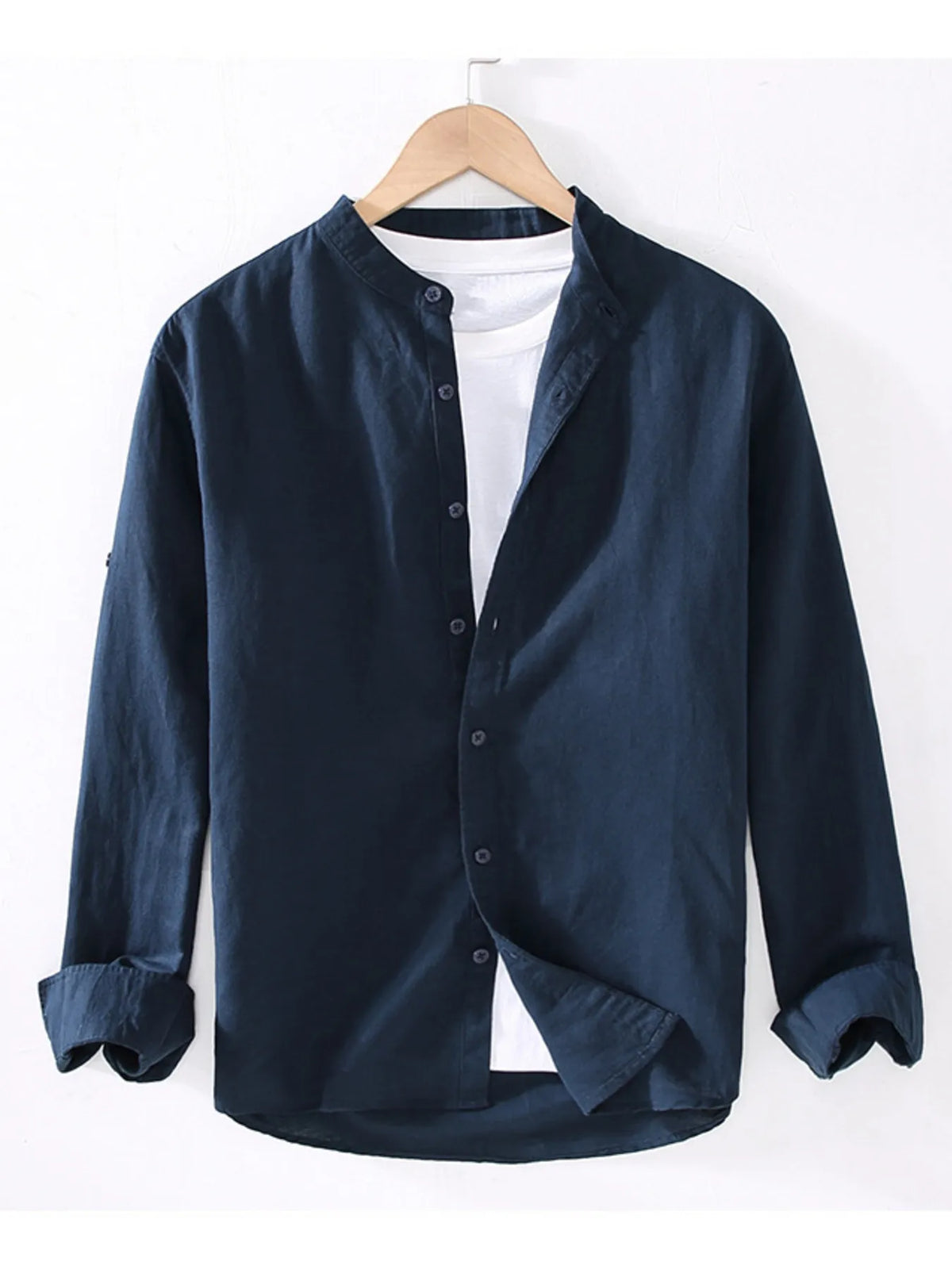 Men's Full Size Button Up Long Sleeve Shirt Plus Size by Trendsi