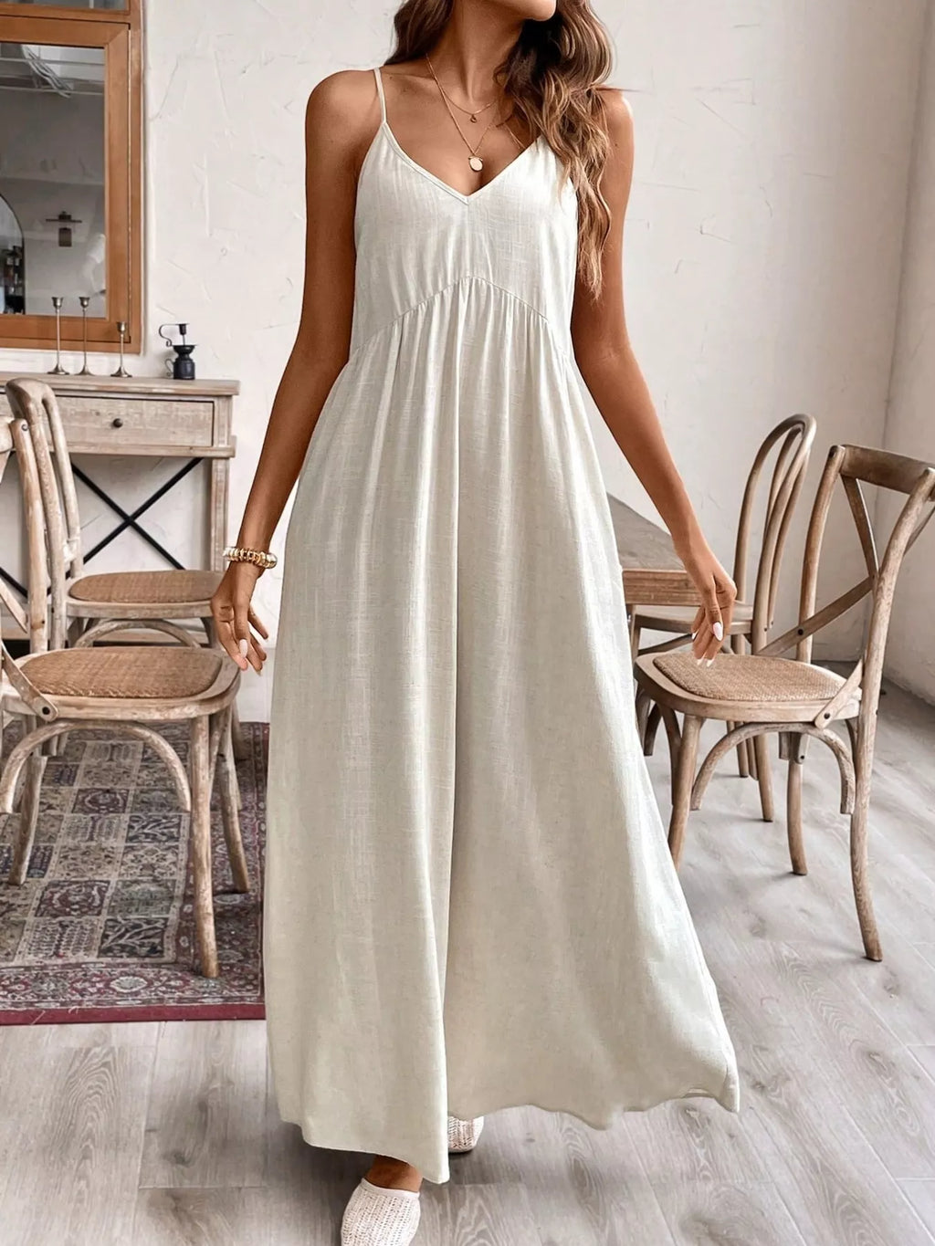 Casual Spaghetti Strap Maxi Dress by Trendsi