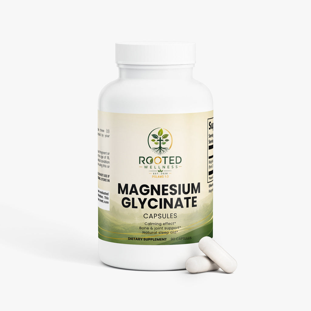 Magnesium Glycinate 275mg | Supports Sleep, Muscle Health & Stress Relief by Rooted Wellness