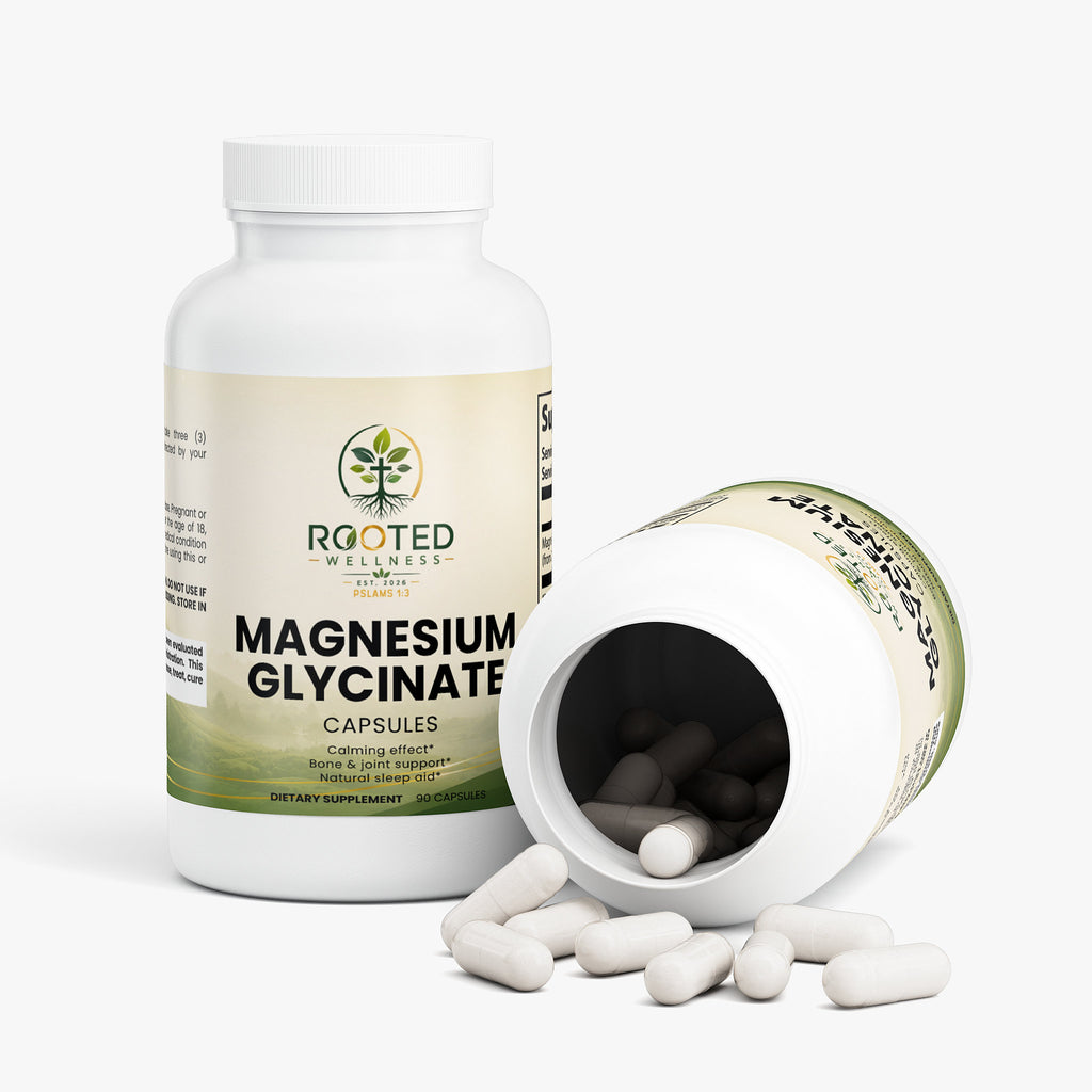 Magnesium Glycinate 275mg | Supports Sleep, Muscle Health & Stress Relief by Rooted Wellness