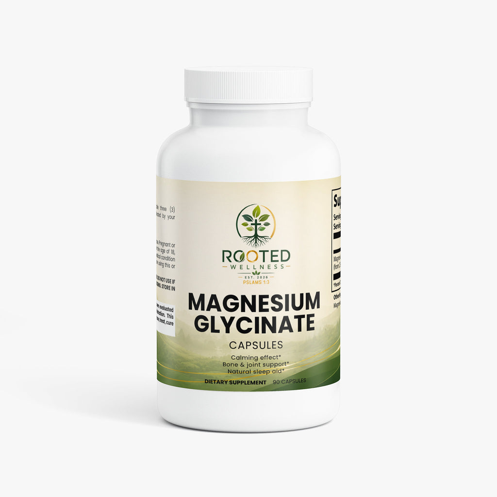 Magnesium Glycinate 275mg | Supports Sleep, Muscle Health & Stress Relief by Rooted Wellness
