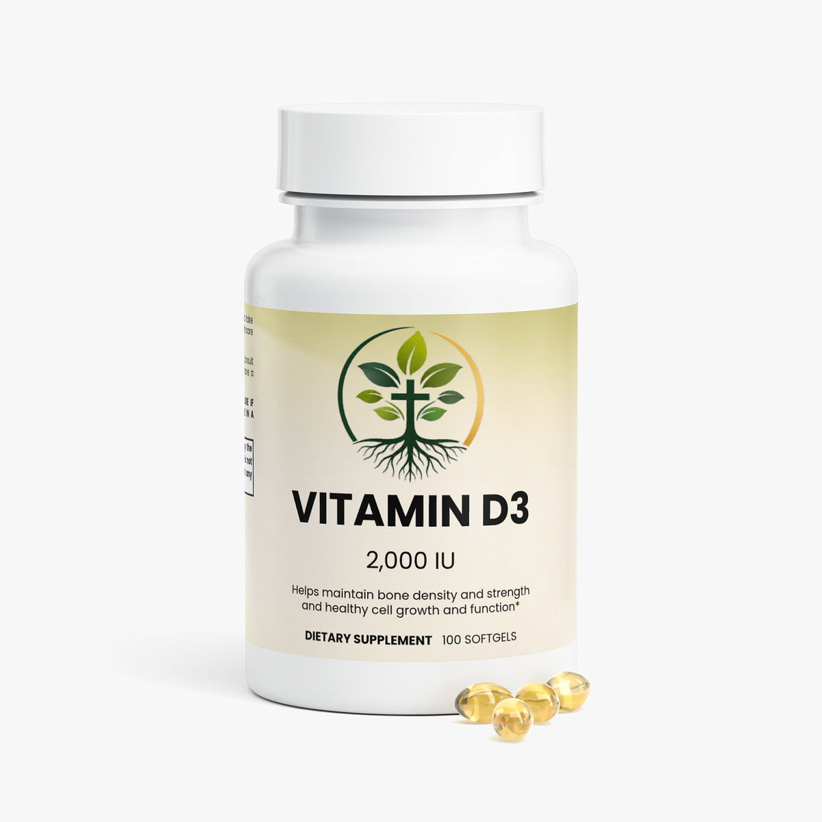 Vitamin D3 2000 IU Softgels | Supports Bones, Muscles & Immune Health by Rooted Wellness