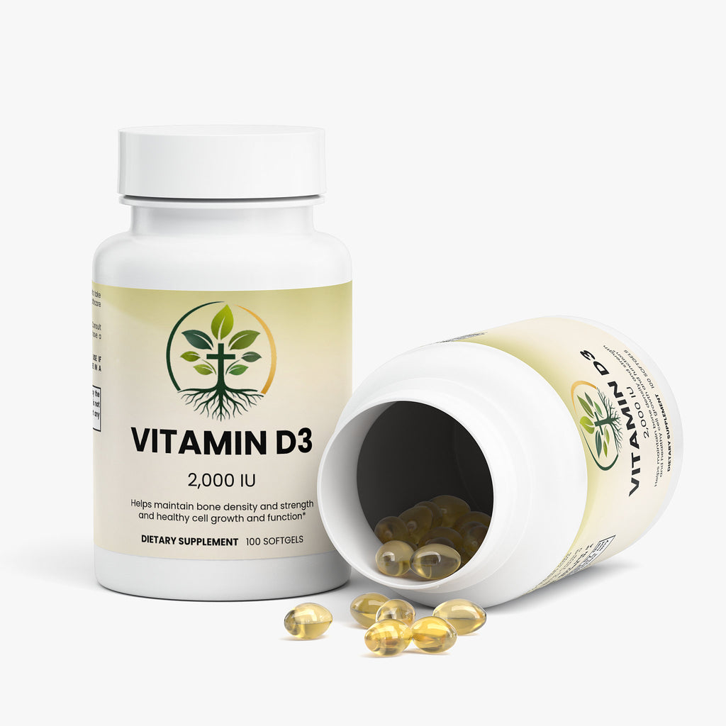 Vitamin D3 2000 IU Softgels | Supports Bones, Muscles & Immune Health by Rooted Wellness