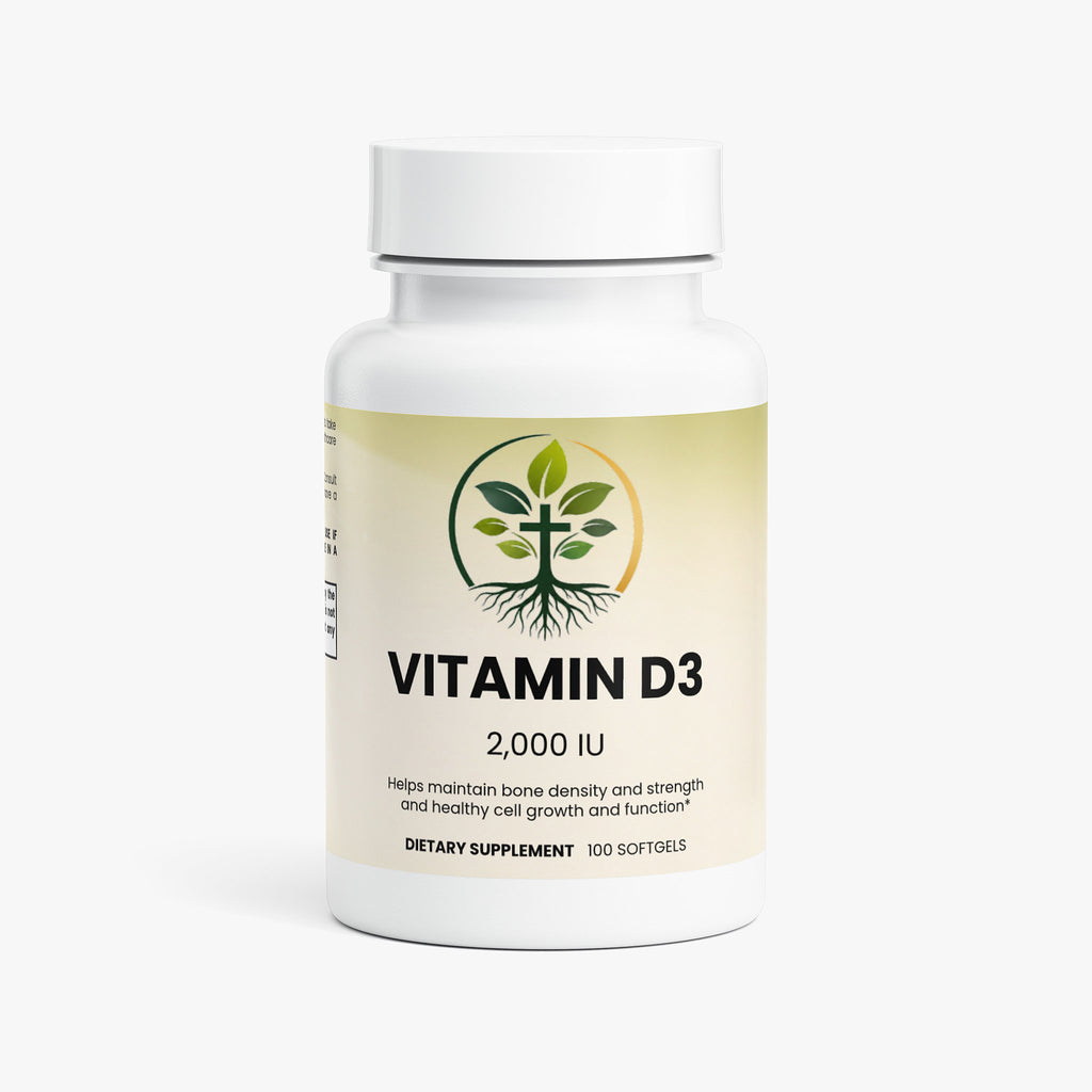 Vitamin D3 2000 IU Softgels | Supports Bones, Muscles & Immune Health by Rooted Wellness
