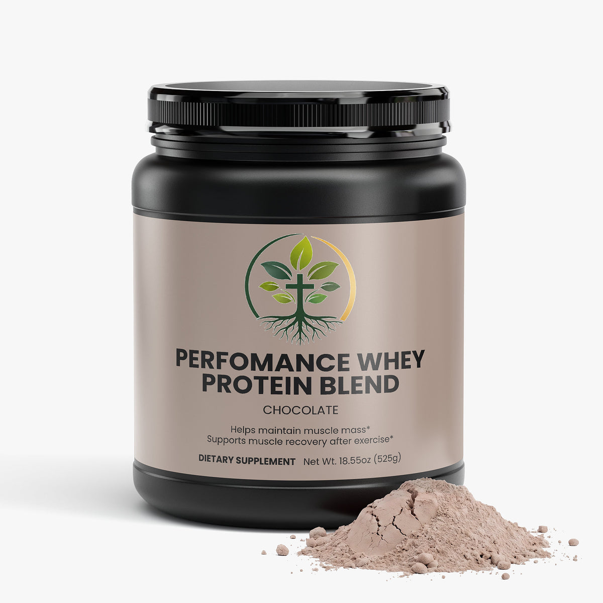 Performance Whey Protein Blend (Chocolate) by Rooted Wellness