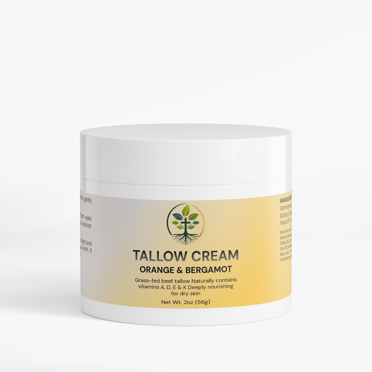 Tallow Cream Orange & Bergamot by Rooted Wellness
