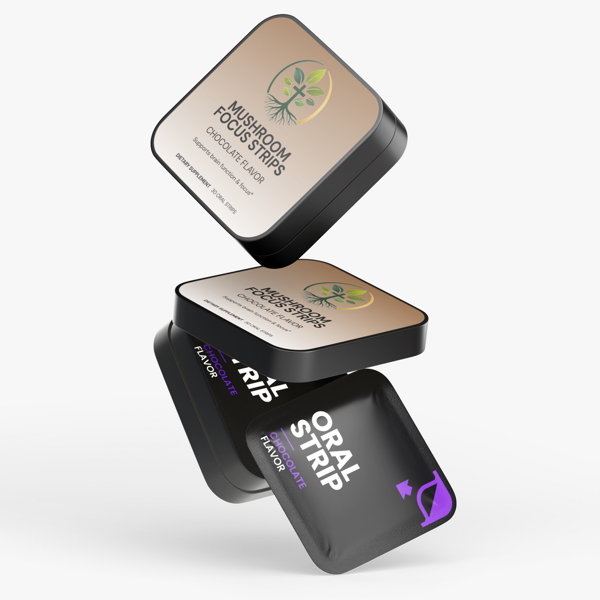 Mushroom Focus Strips by Rooted Wellness