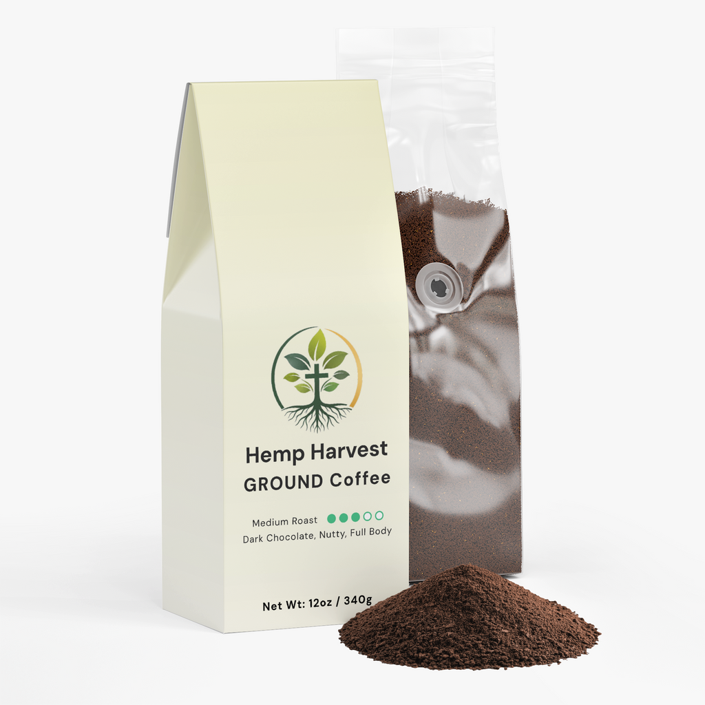 Hemp Harvest Coffee (Medium Roast) by Rooted Wellness