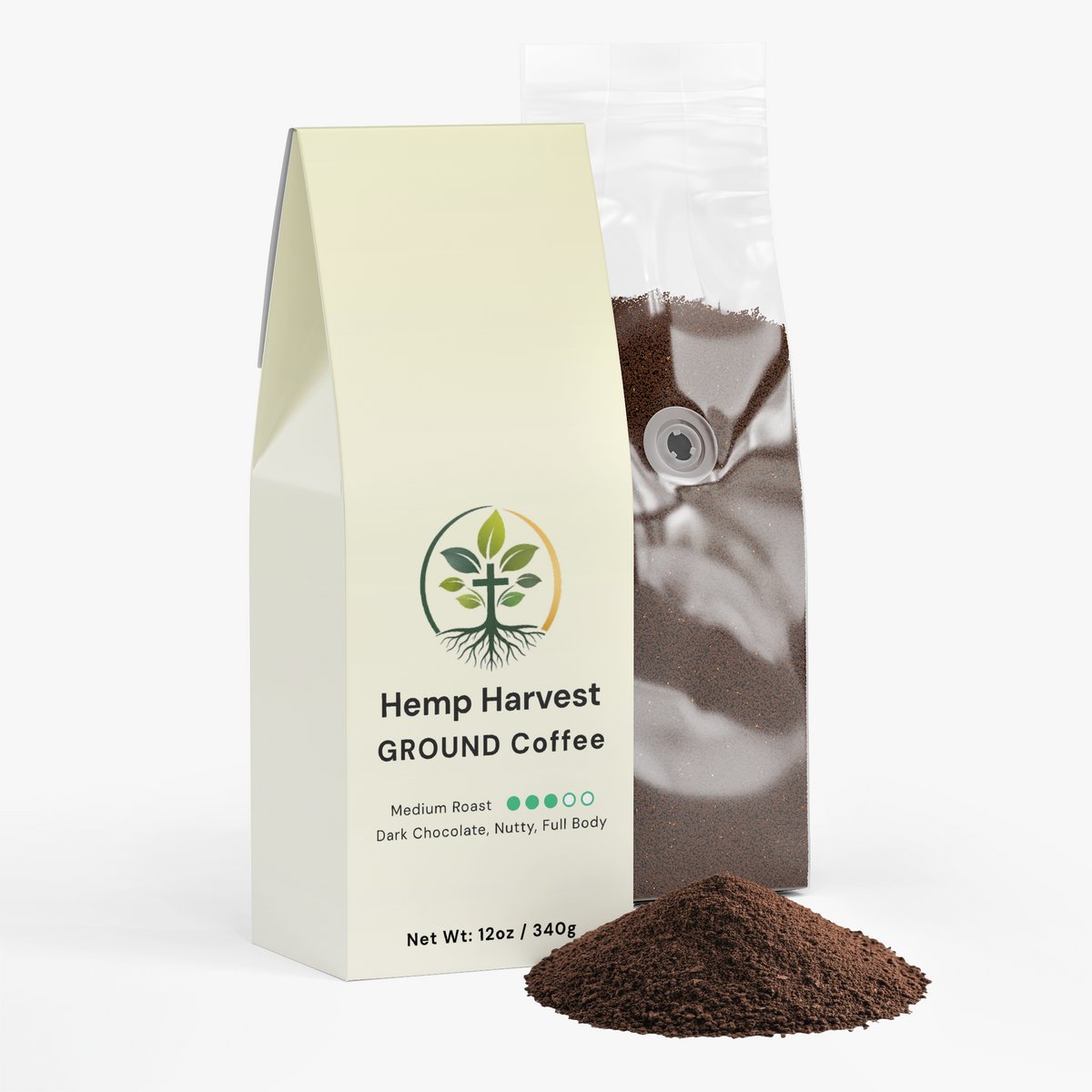 Hemp Harvest Coffee (Medium Roast) by Rooted Wellness