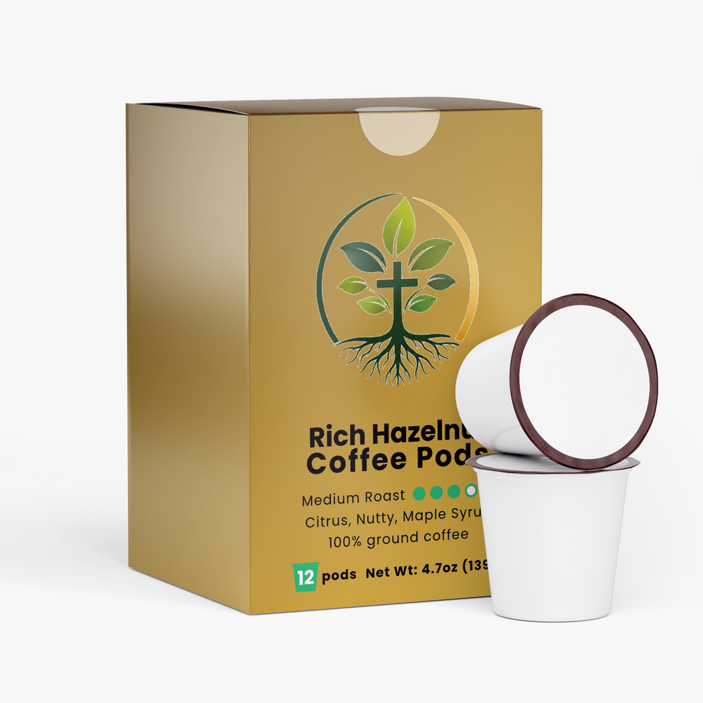 Rich Hazelnut Coffee Pods (Medium Roast) by Rooted Wellness