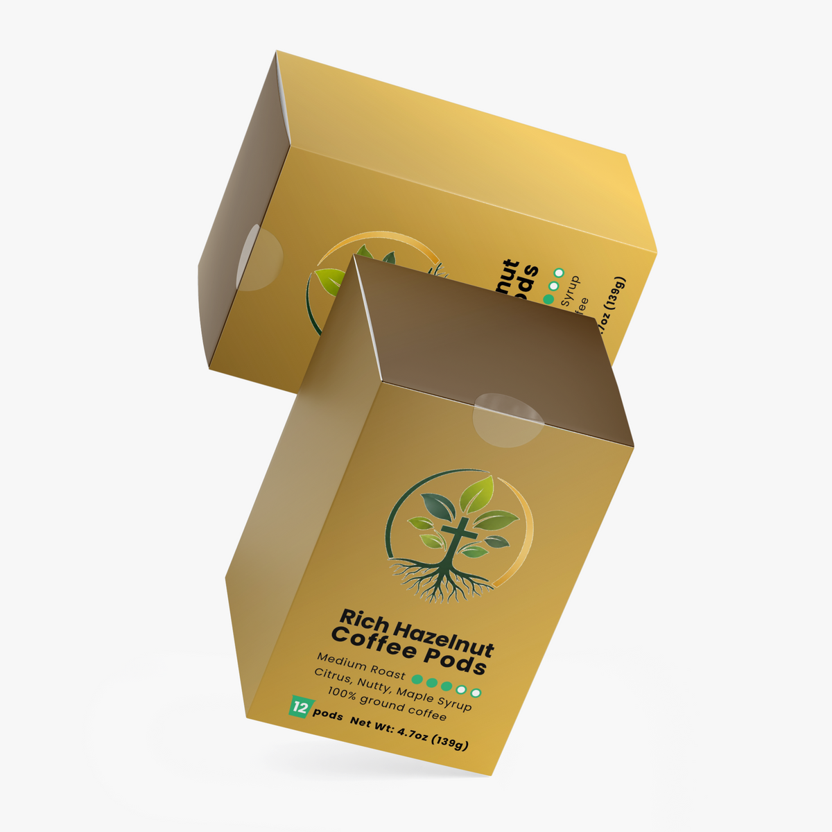 Rich Hazelnut Coffee Pods (Medium Roast) by Rooted Wellness