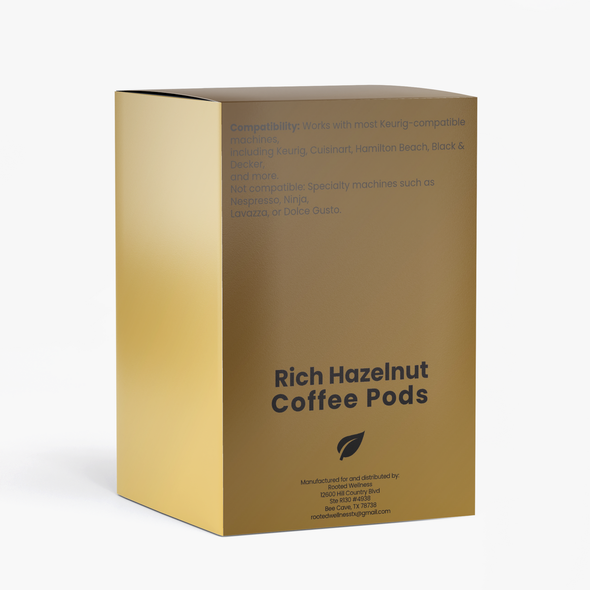 Rich Hazelnut Coffee Pods (Medium Roast) by Rooted Wellness