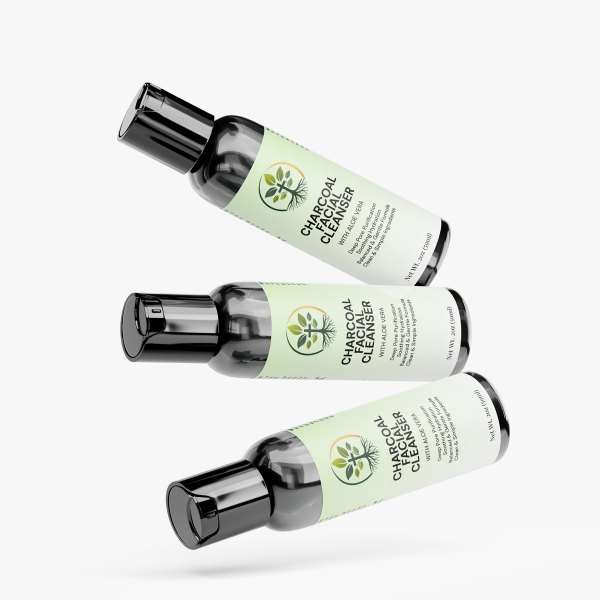 Activated Charcoal Facial Cleanser | Deep Pore Cleansing & Detox by Rooted Wellness
