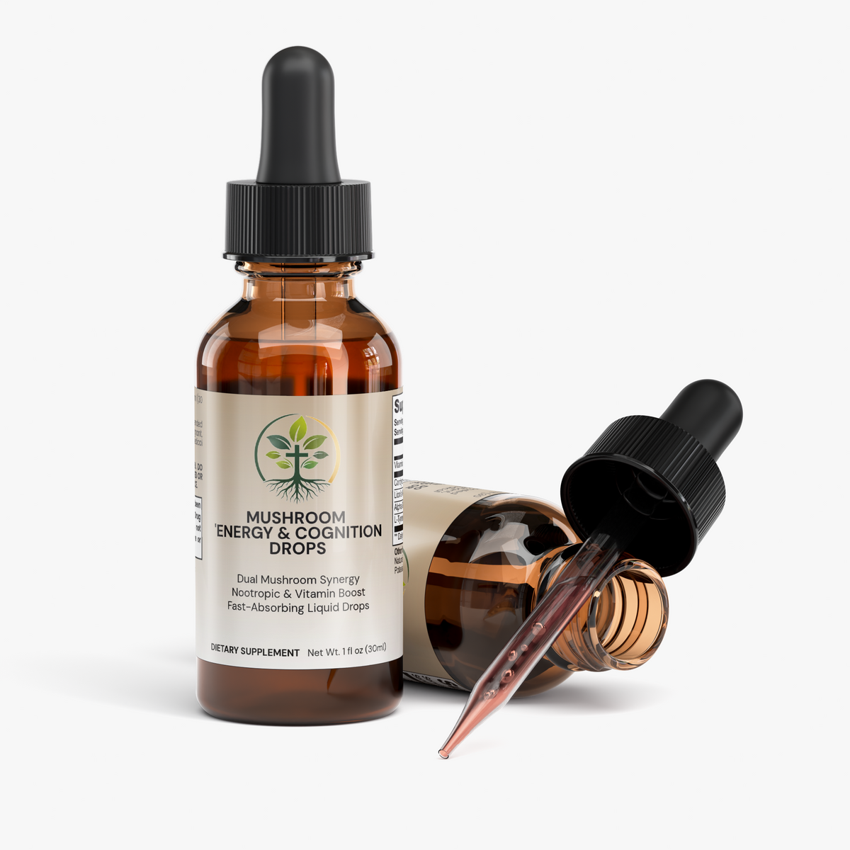 Mushroom Energy & Cognition Drops by Rooted Wellness