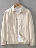 Men's Plus Size Button Up Long Sleeve Shacket by Trendsi