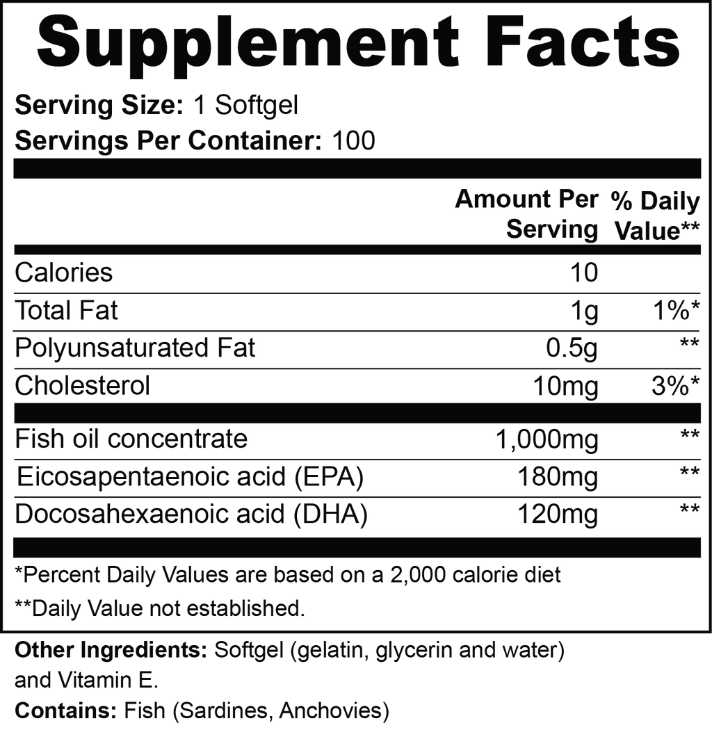 Omega-3 EPA 180mg + DHA 120mg by Rooted Wellness