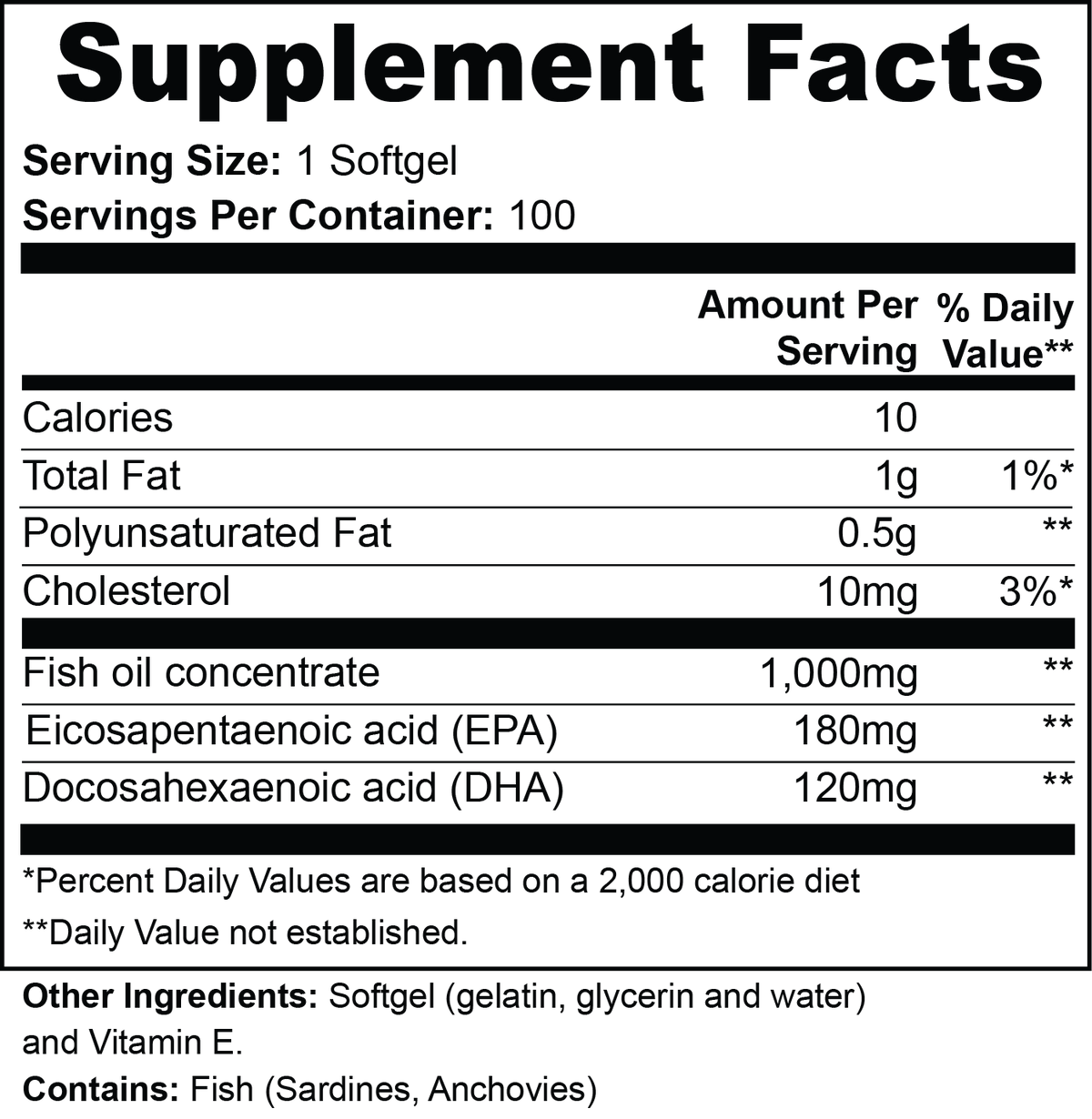 Omega-3 EPA 180mg + DHA 120mg by Rooted Wellness