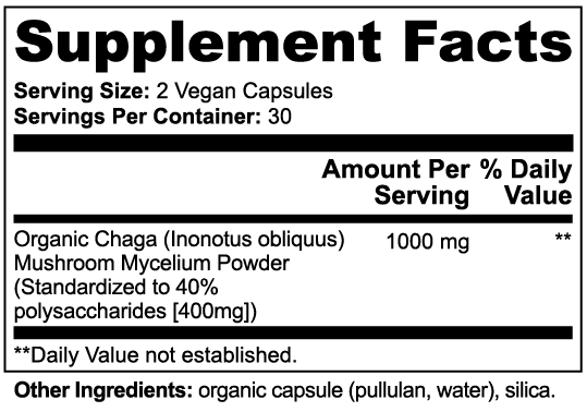 Chaga Mushroom by Rooted Wellness
