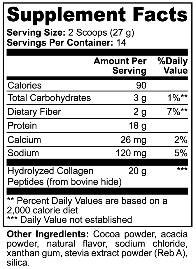 Grass-Fed Collagen Peptides Powder (Chocolate) by Rooted Wellness