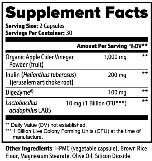 Apple Cider Vinegar Capsules by Rooted Wellness