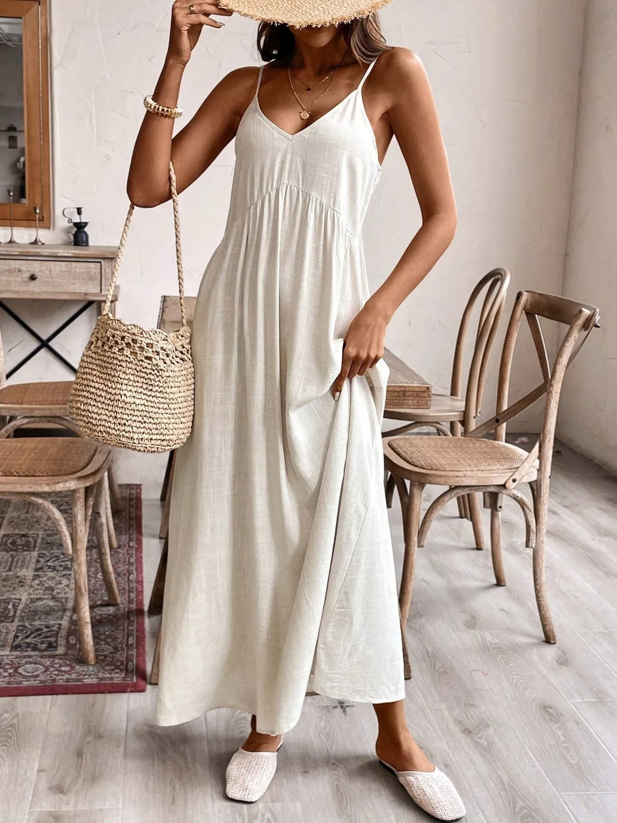 Casual Spaghetti Strap Maxi Dress by Trendsi