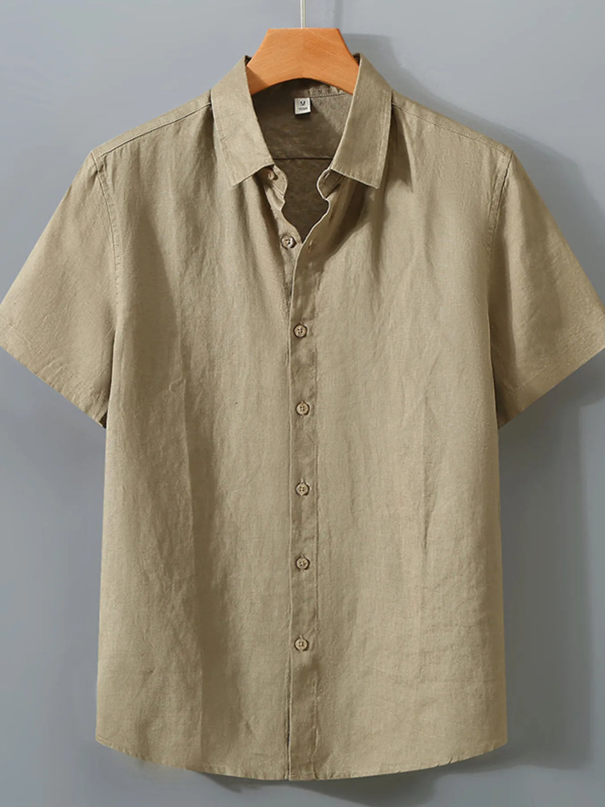 Men's Full Size Short Sleeve Button-Up Shirt Plus Size by Trendsi