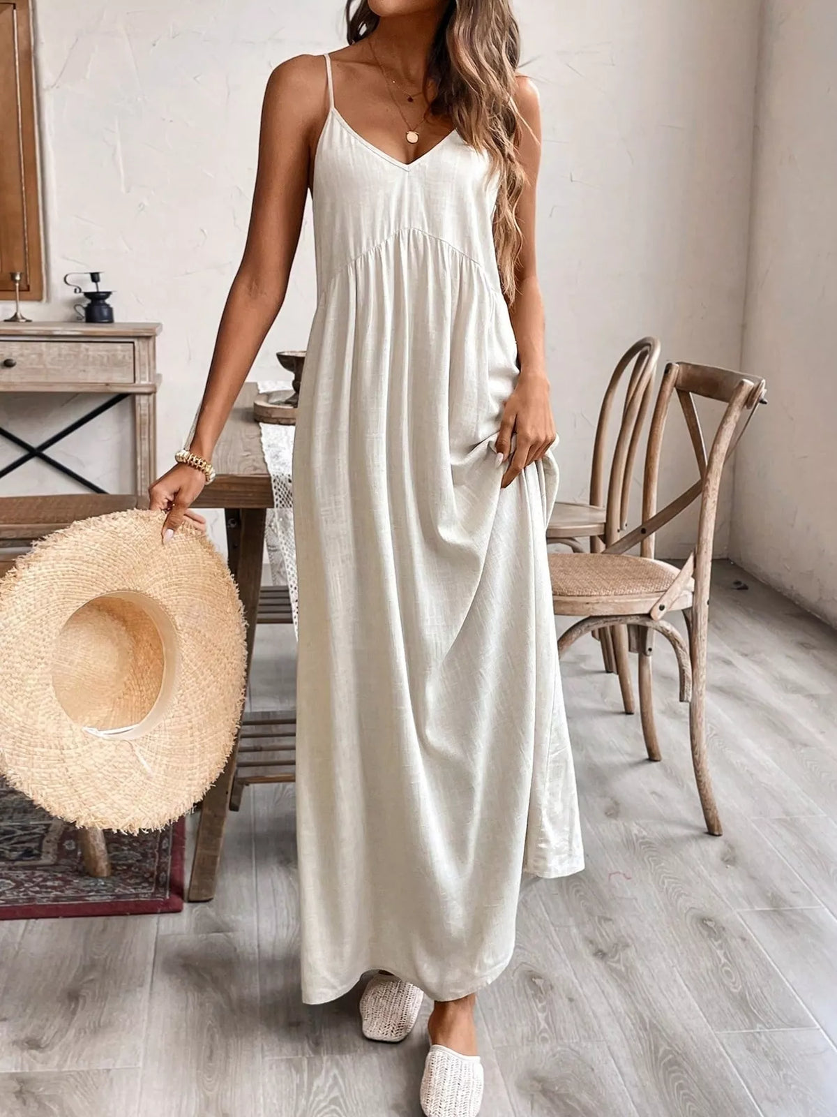 Casual Spaghetti Strap Maxi Dress by Trendsi