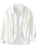 Men's Plus Size Button Up Long Sleeve Shirt by Trendsi