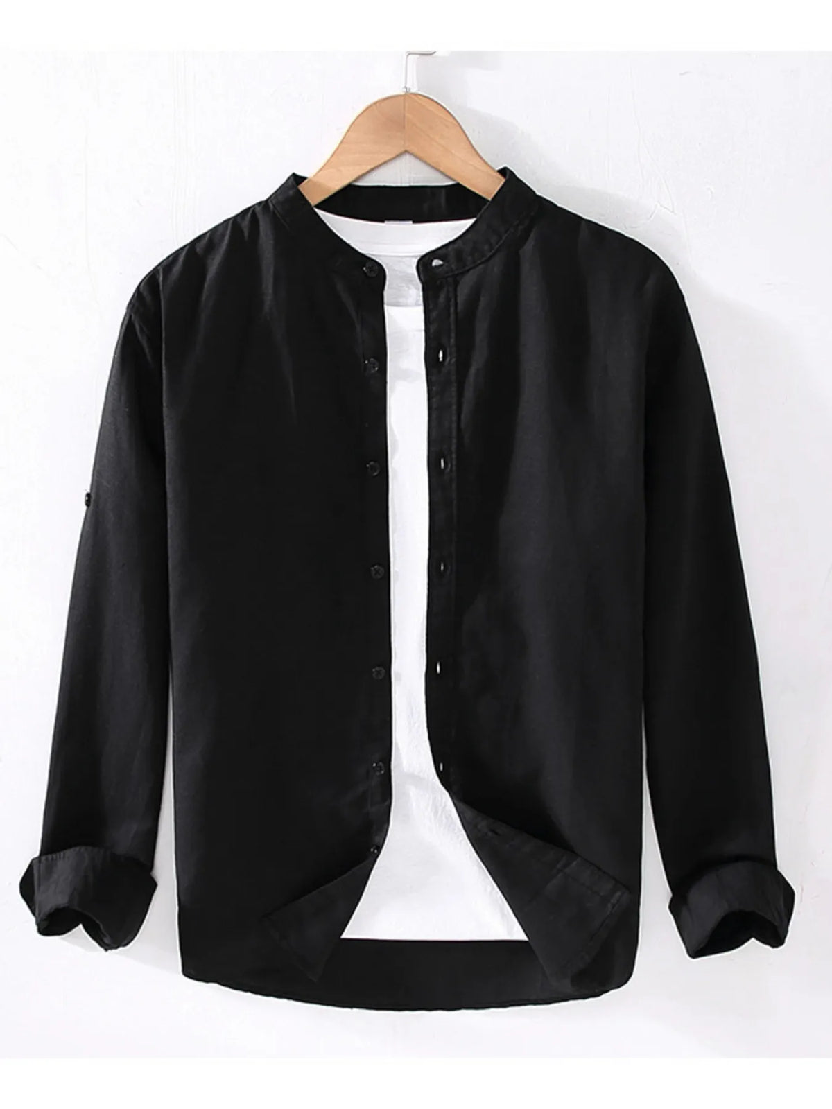 Men's Full Size Button Up Long Sleeve Shirt Plus Size by Trendsi