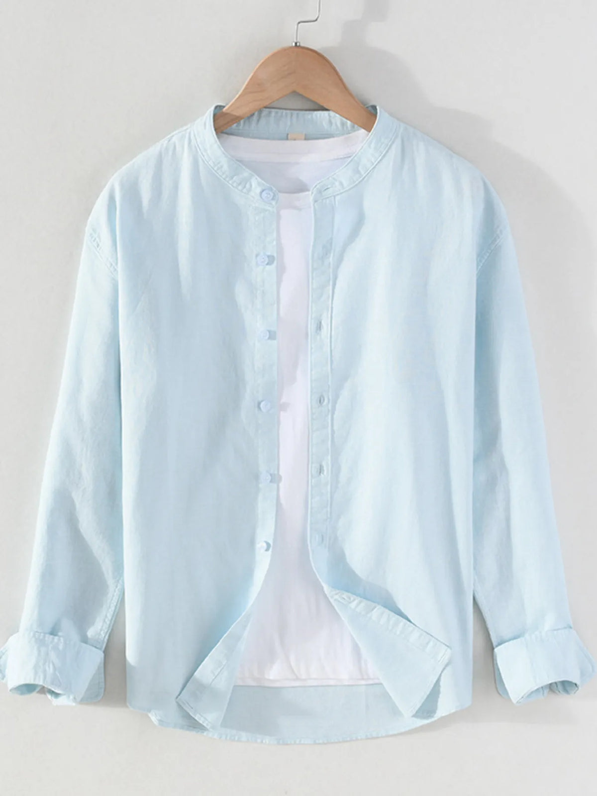 Men's Full Size Button Up Long Sleeve Shirt Plus Size by Trendsi