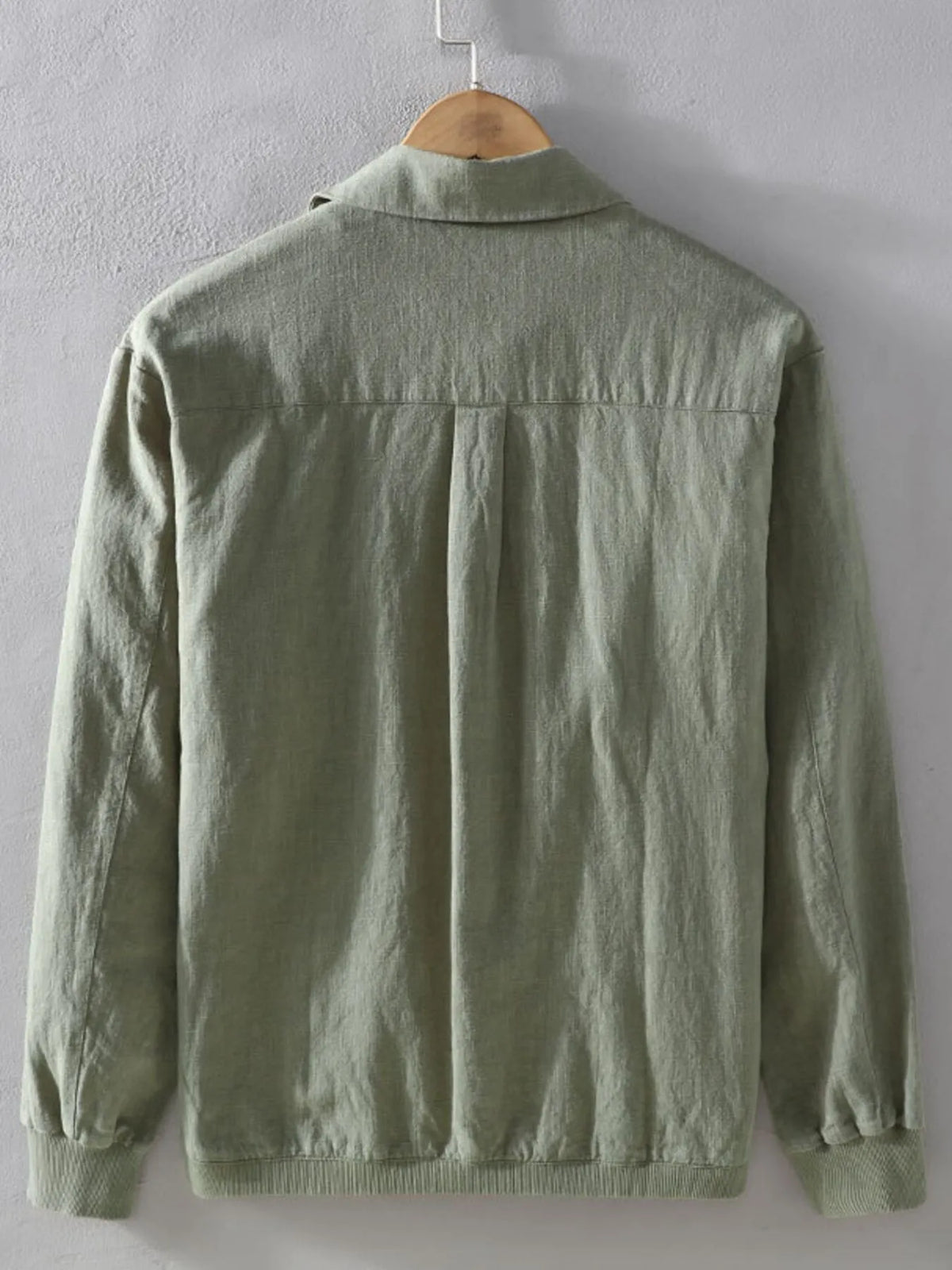 Men's Plus Size Button Up Long Sleeve Shacket by Trendsi