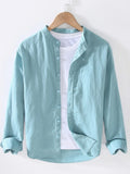 Men's Full Size Button Up Long Sleeve Shirt Plus Size by Trendsi