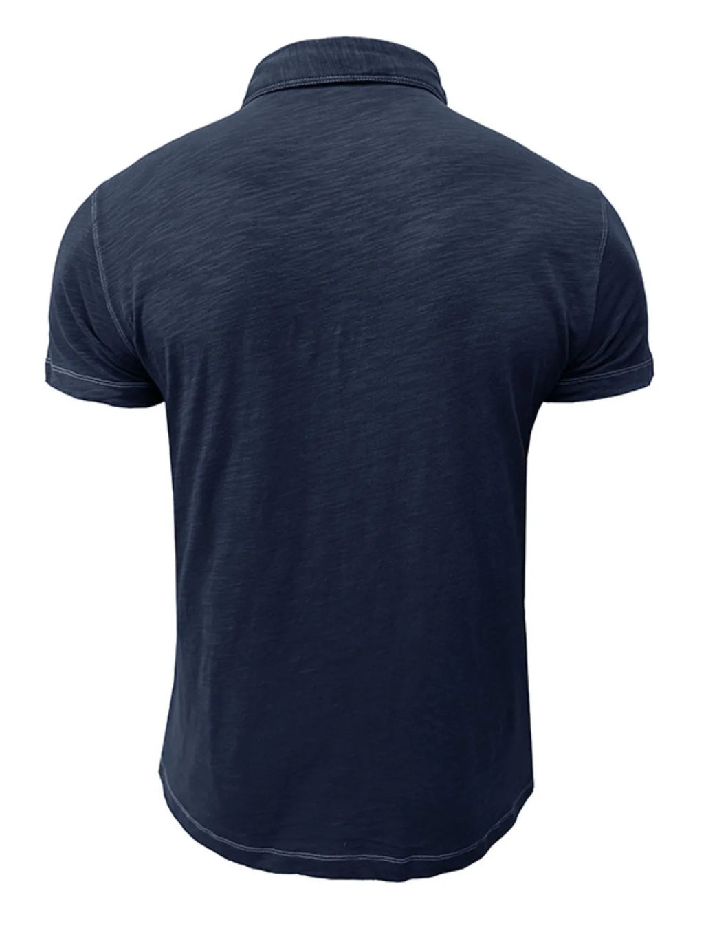 Men's Classic Heathered Polo Shirt with Contrast Buttons by Trendsi
