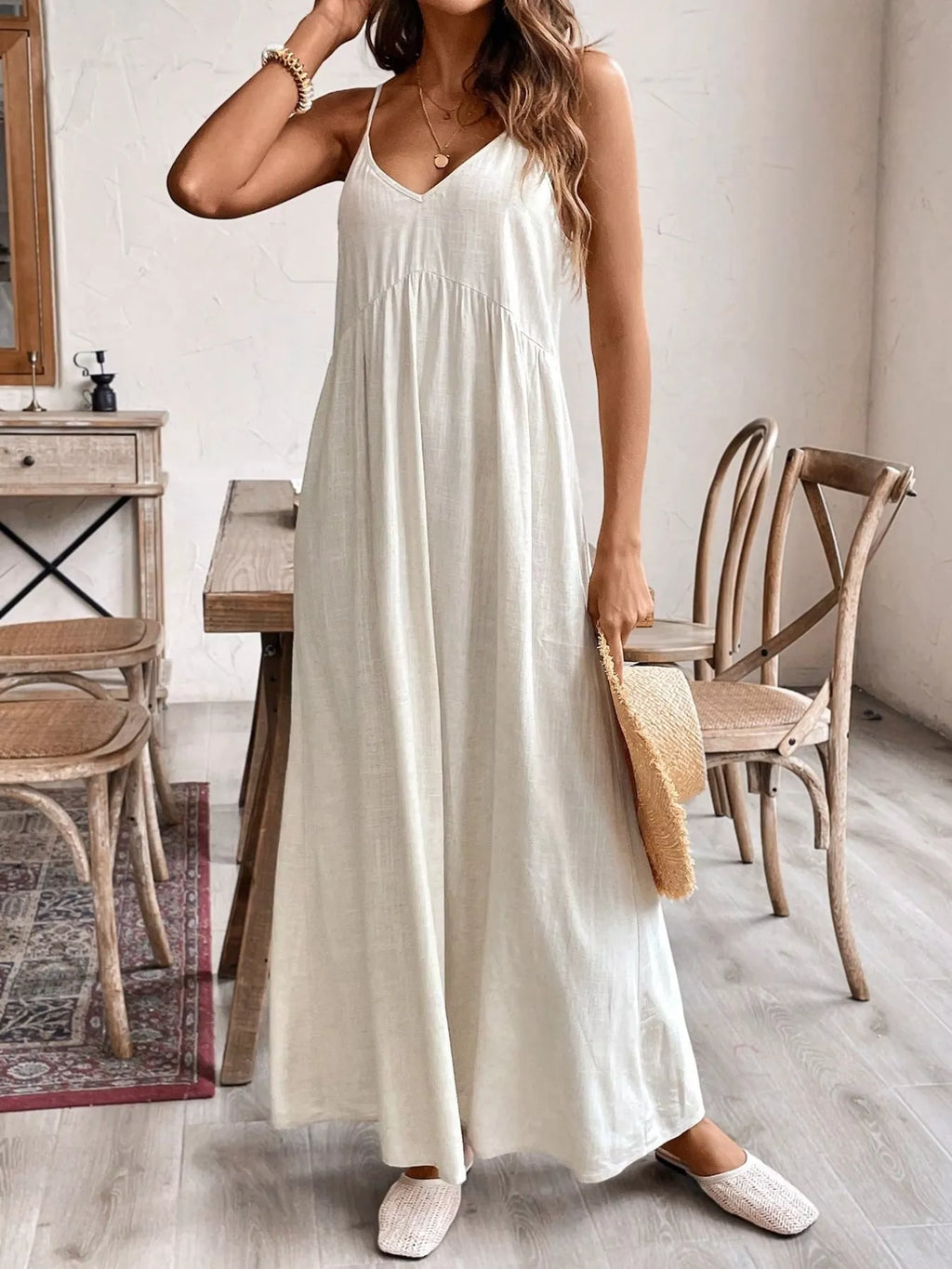 Casual Spaghetti Strap Maxi Dress by Trendsi