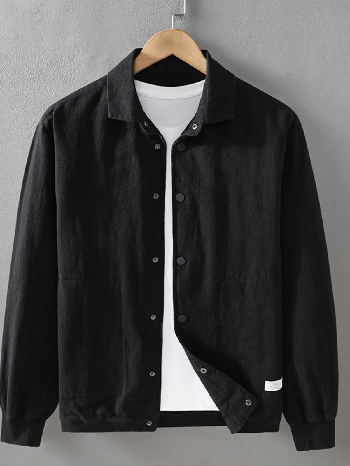 Men's Plus Size Button Up Long Sleeve Shacket by Trendsi