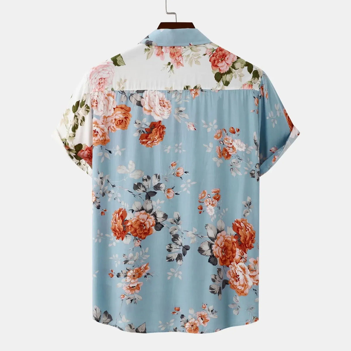 Men's Floral Beach Short Sleeve Shirt by Trendsi