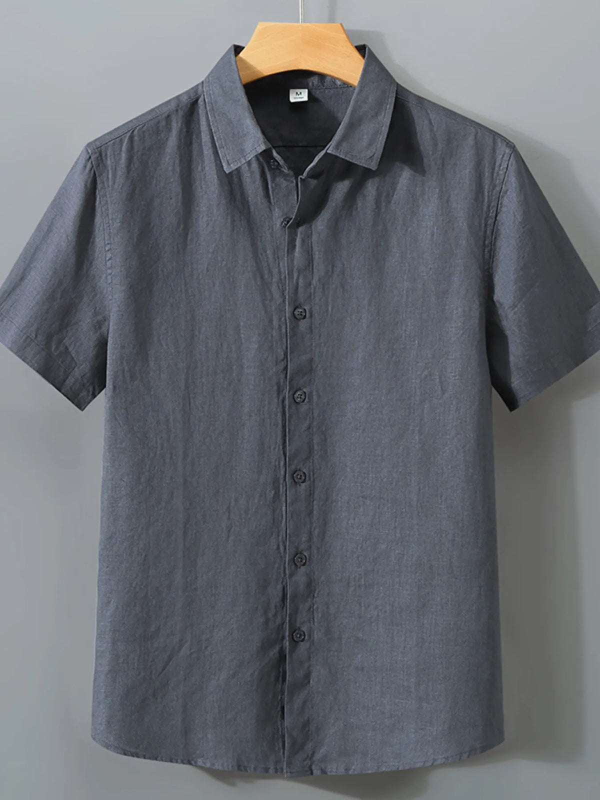 Men's Full Size Short Sleeve Button-Up Shirt Plus Size by Trendsi