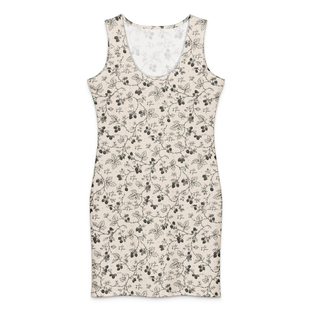 Blackberry Wild & Free- Cotton bodycon dress by Rooted Wellness