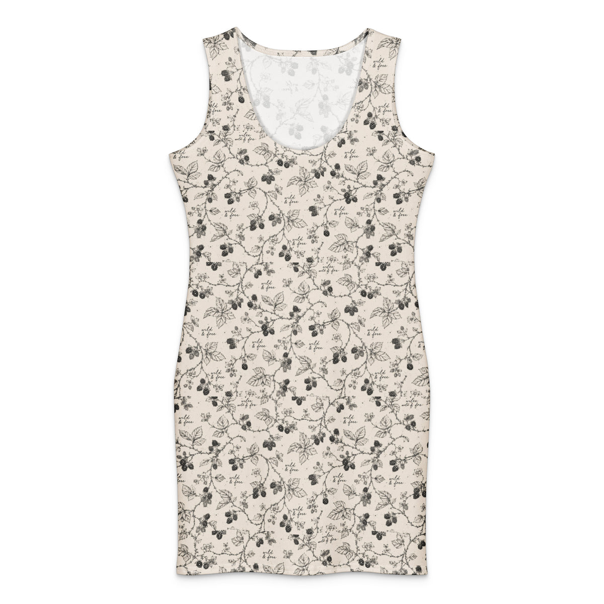 Blackberry Wild & Free- Cotton bodycon dress by Rooted Wellness