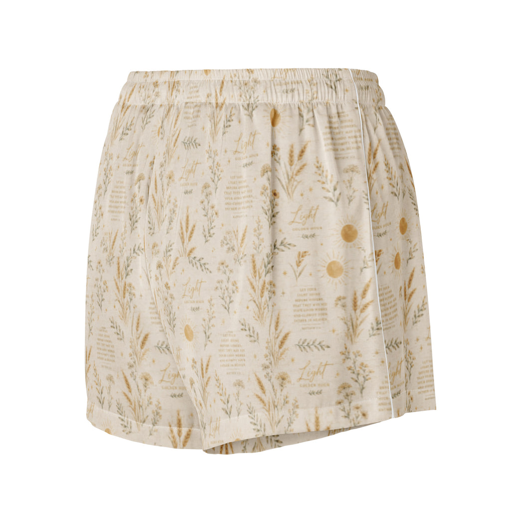 Women’s pajama shorts by Rooted Wellness