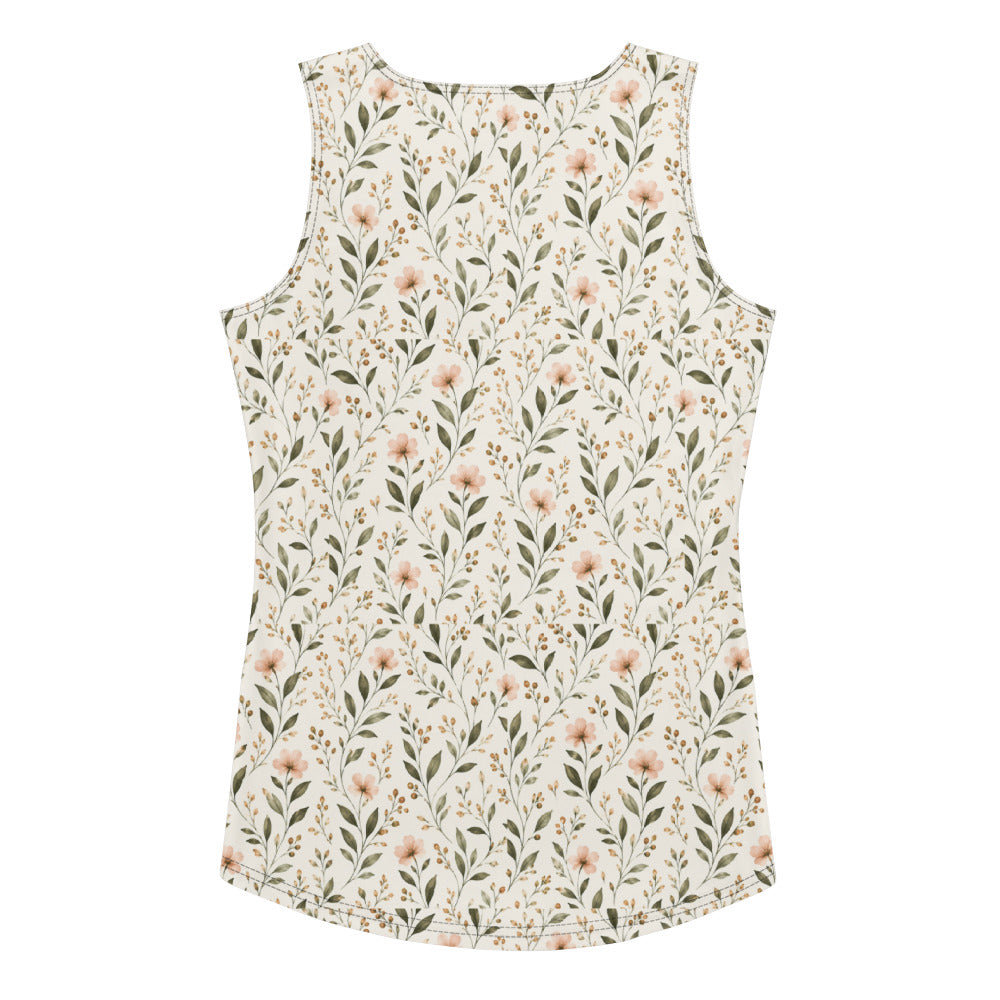Cosmos Flowered Cut & Sew Tank Top by Rooted Wellness