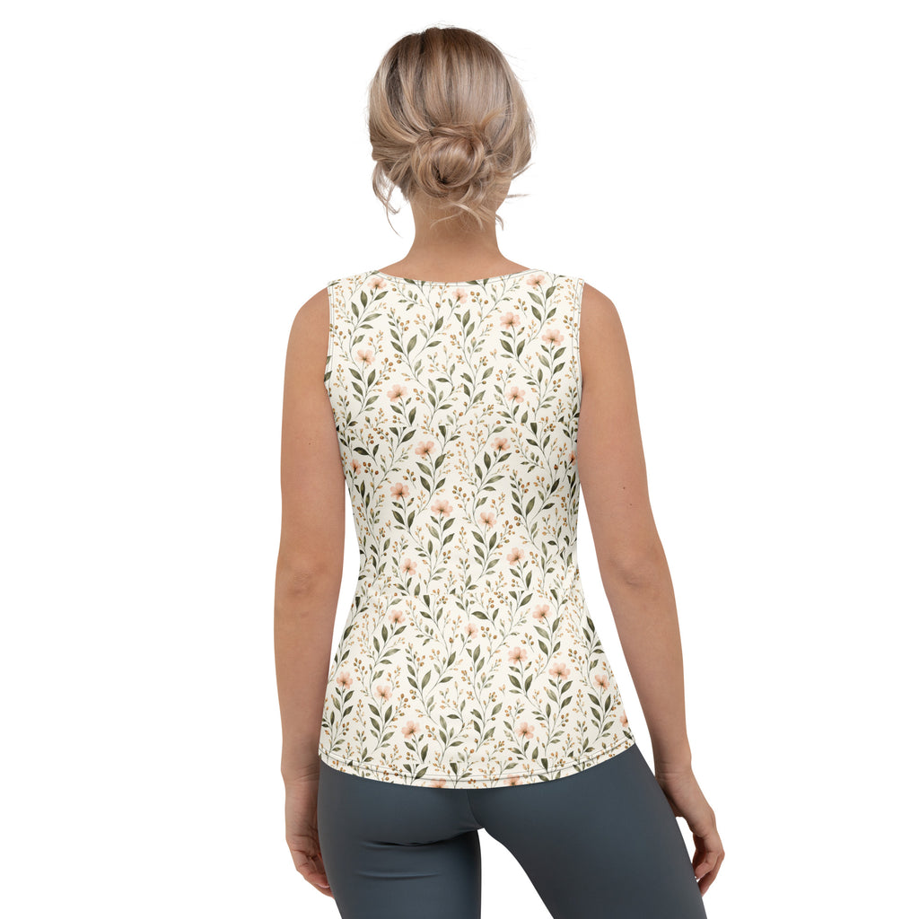 Cosmos Flowered Cut & Sew Tank Top by Rooted Wellness