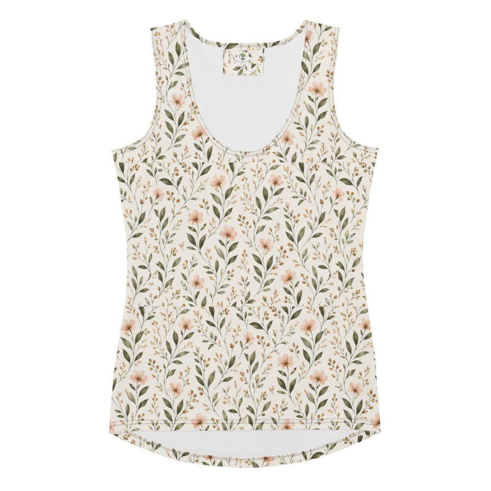 Cosmos Flowered Cut & Sew Tank Top by Rooted Wellness