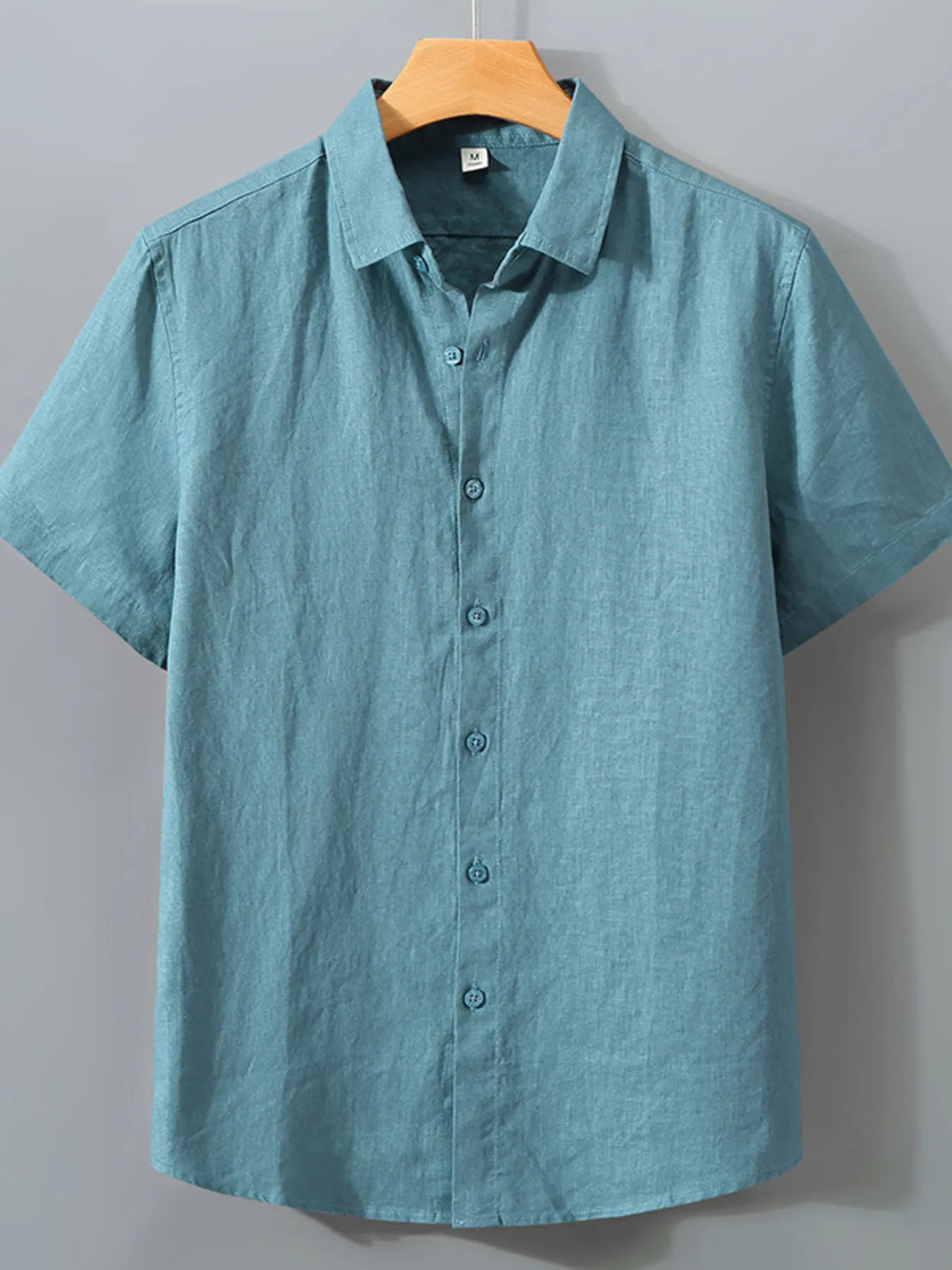 Men's Full Size Short Sleeve Button-Up Shirt Plus Size by Trendsi