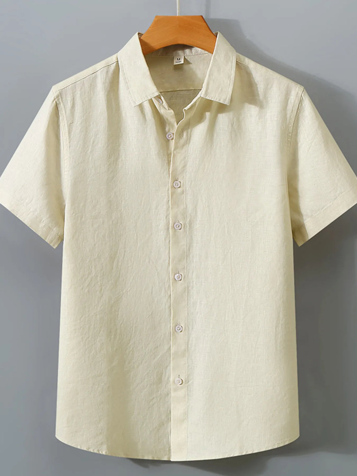 Men's Full Size Short Sleeve Button-Up Shirt Plus Size by Trendsi