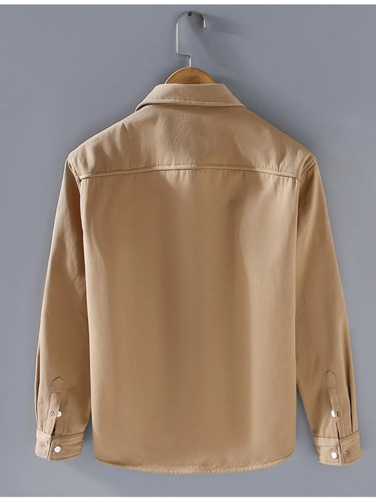 Men's Plus Size Button Up Long Sleeve Shirt by Trendsi
