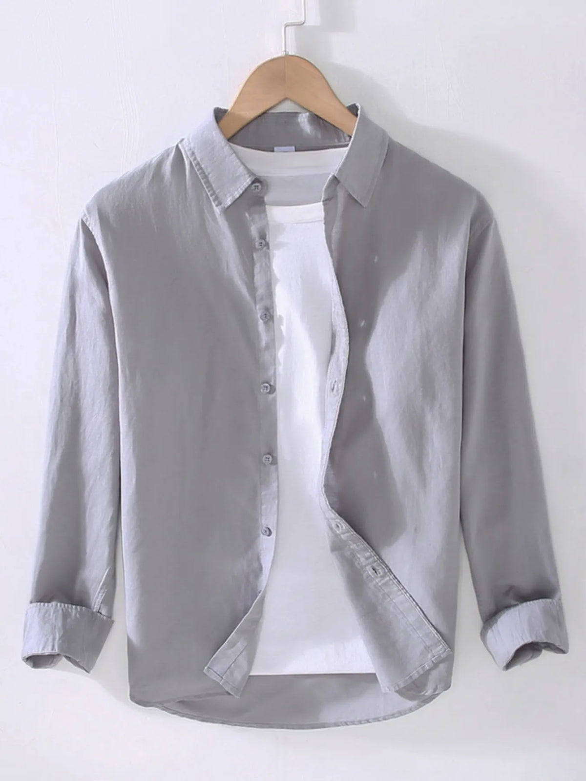 Men's Full Size Button Up Short Sleeve Shirt Plus Size by Trendsi