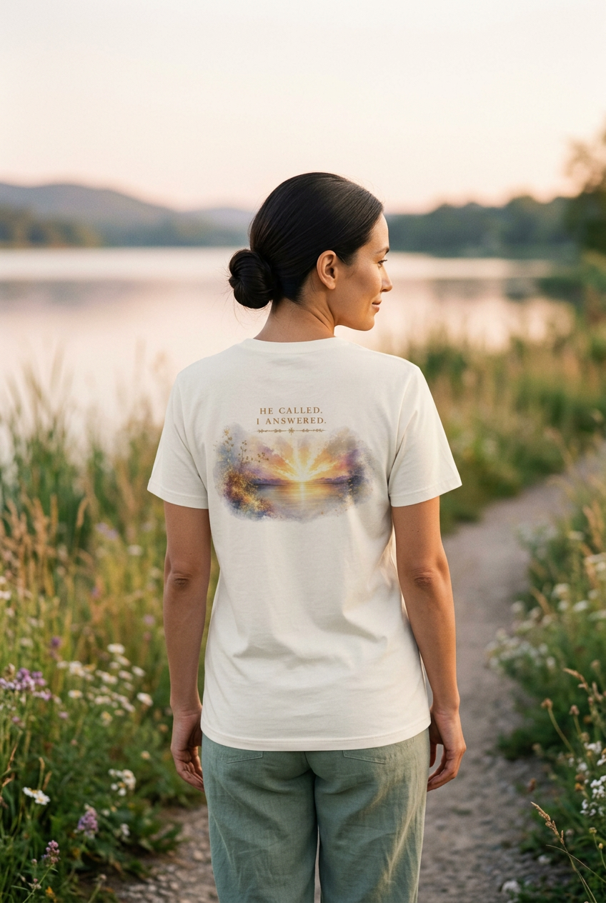 He Called I Answered tee lakeside lifestyle photo