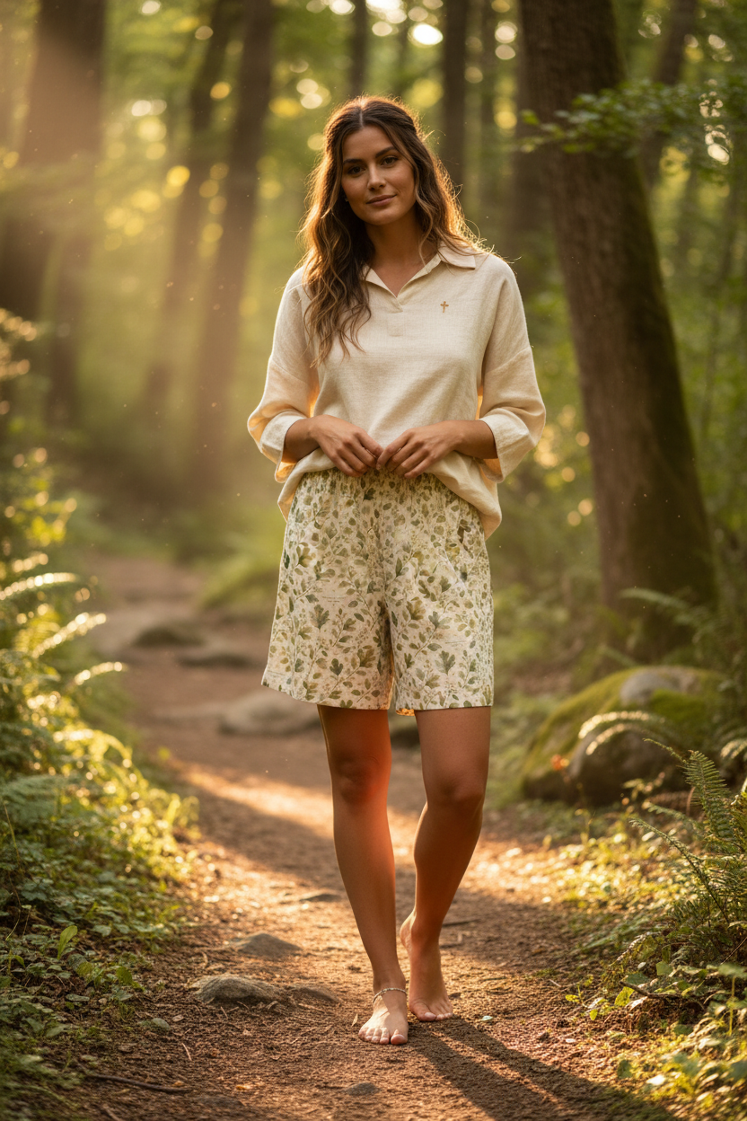 Sassafrass Psalm 23:3- Unisex cotton long short by Rooted Wellness